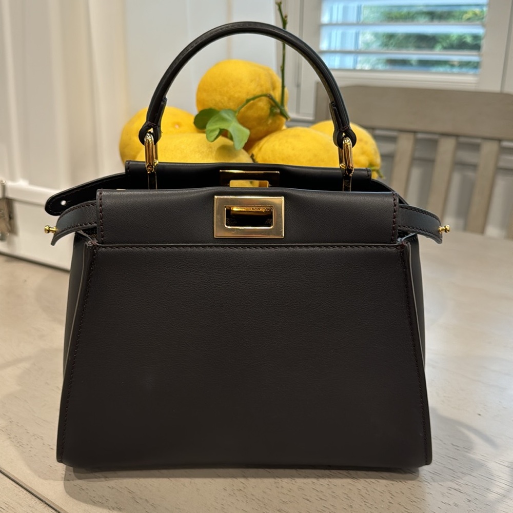 Fendi Peekaboo handbag, chocolate brown